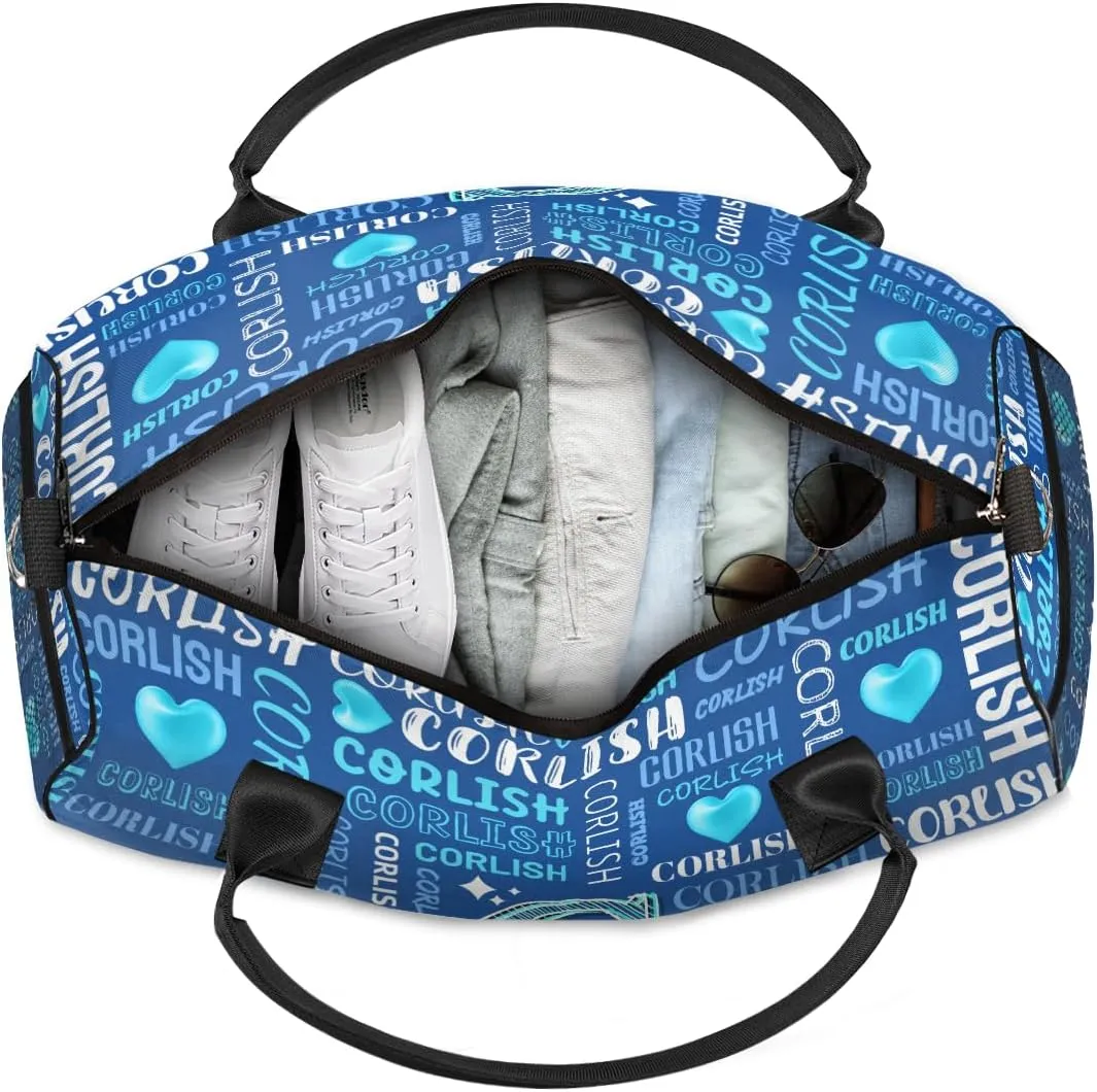 Custom Sports Tote Duffle Bag for Women Men Weekender Travel Bag Carry on Overnight for Sports Hospital Camping Gym