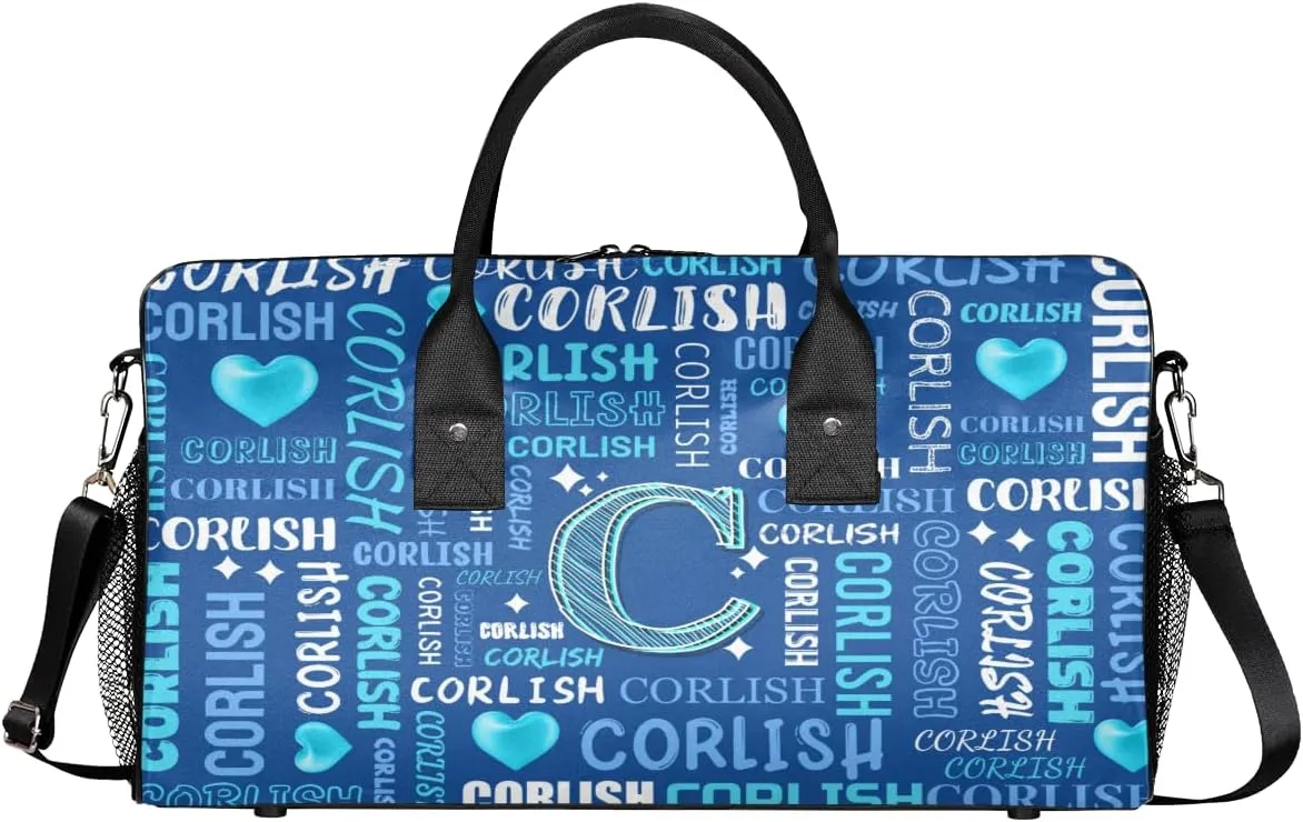 Custom Sports Tote Duffle Bag for Women Men Weekender Travel Bag Carry on Overnight for Sports Hospital Camping Gym