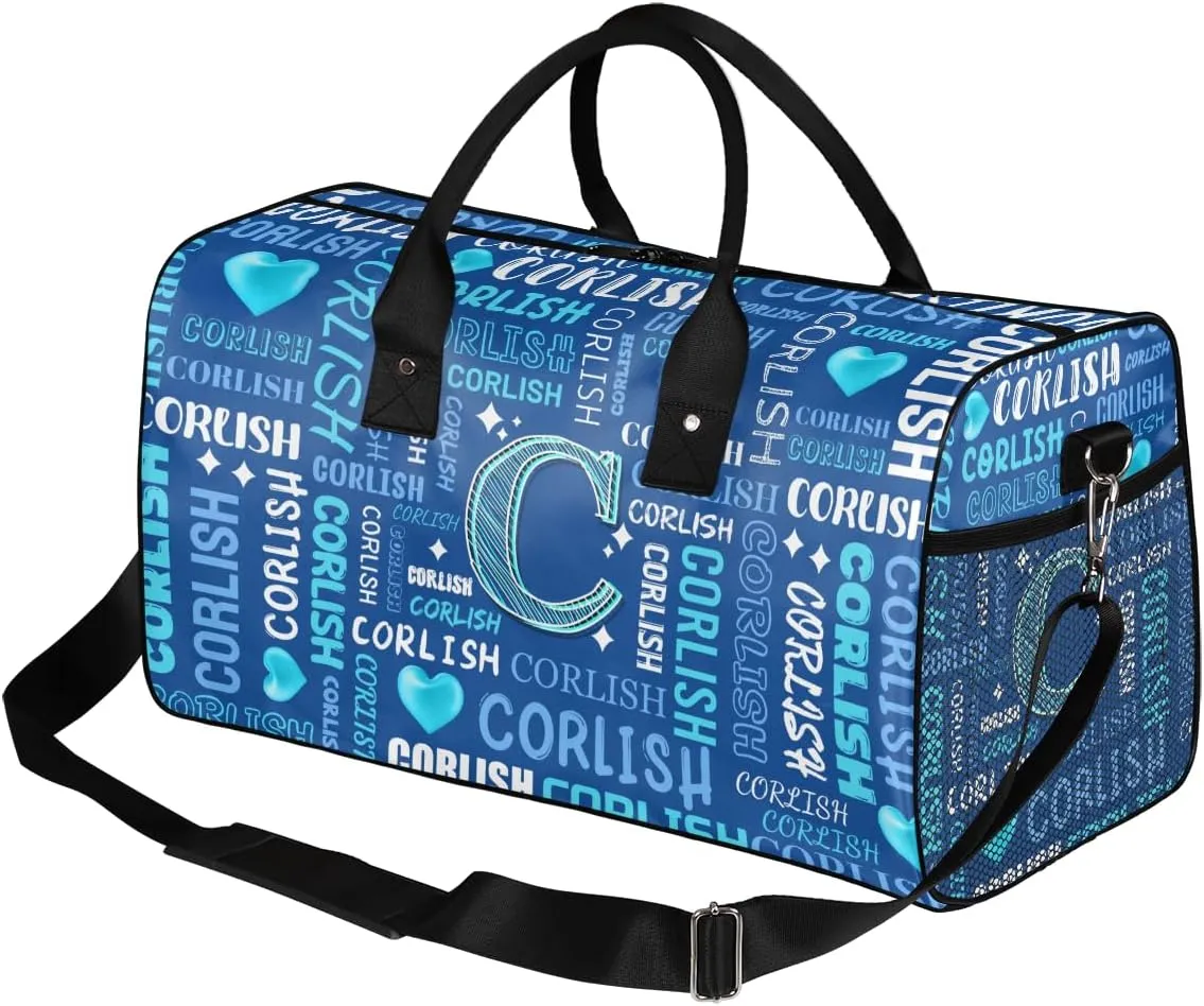 Custom Sports Tote Duffle Bag for Women Men Weekender Travel Bag Carry on Overnight for Sports Hospital Camping Gym