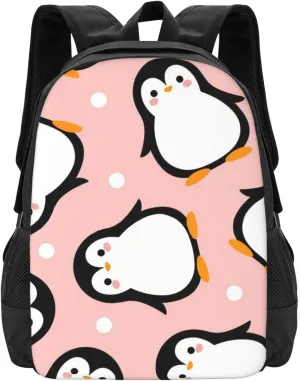 Cute Animal Penguin Lightweight Packable Backpack Travel Casual Large Capacity Daypack Foldable Backpack For Men Women