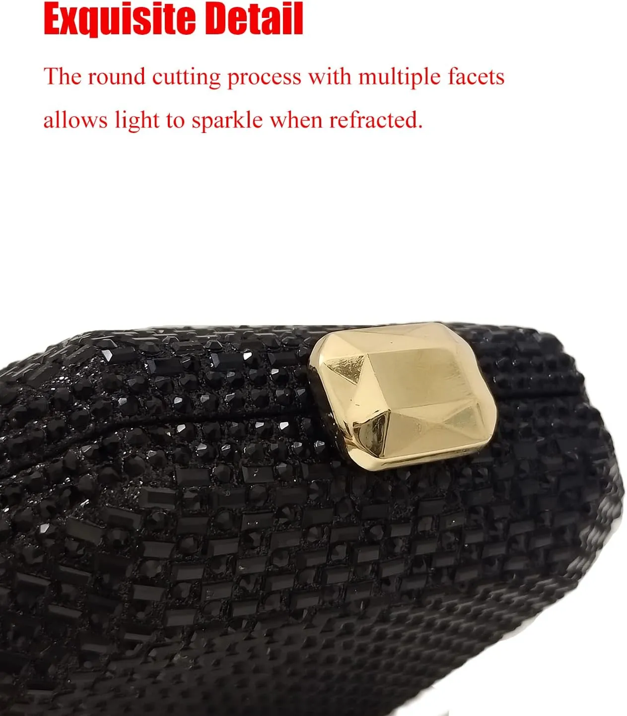 Cute Crystal Box Clutch Mini Rhinestone Handbags For Women Party Wedding Evening Bag