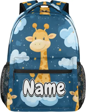 Cute Giraffe Large Backpack Fashion Travel Backpacks for Business Women Men Casual Laptop Bag Waterproof Lightweight Shoulder Bags 16in