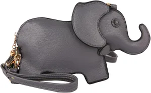 Cute PU Leather Shoulder Bag Fashion Elephant Purse Novelty Animal Shaped Purse Elephant Gifts for Women