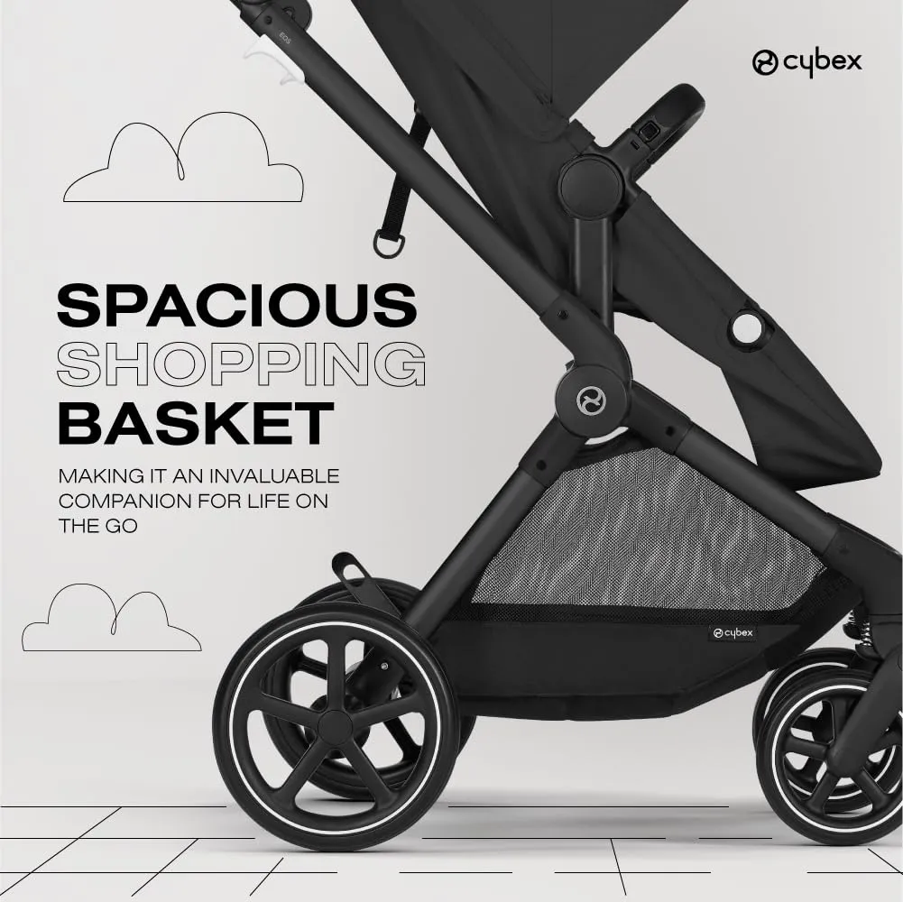 Cybex EOS 5-in-1 Travel System Stroller   Lightweight Aton G Infant Car Seat, Seashell Beige