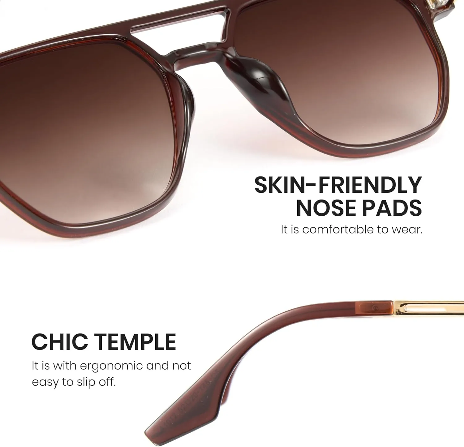 Cyxus Aviator Sunglasses for Women Trendy Shades UV Protection for Beach Music Festivals Shopping 1195