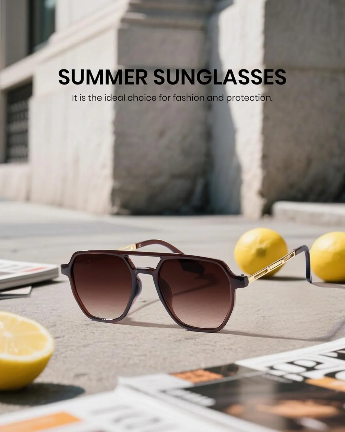 Cyxus Aviator Sunglasses for Women Trendy Shades UV Protection for Beach Music Festivals Shopping 1195