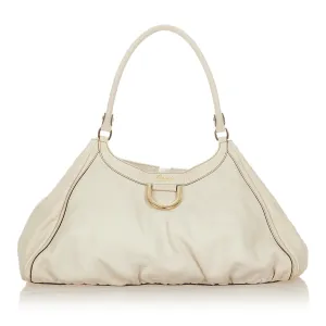 D-ring Shoulder Gucci Abbey Leather Bag Chic (SHG-25133) Heavy-duty