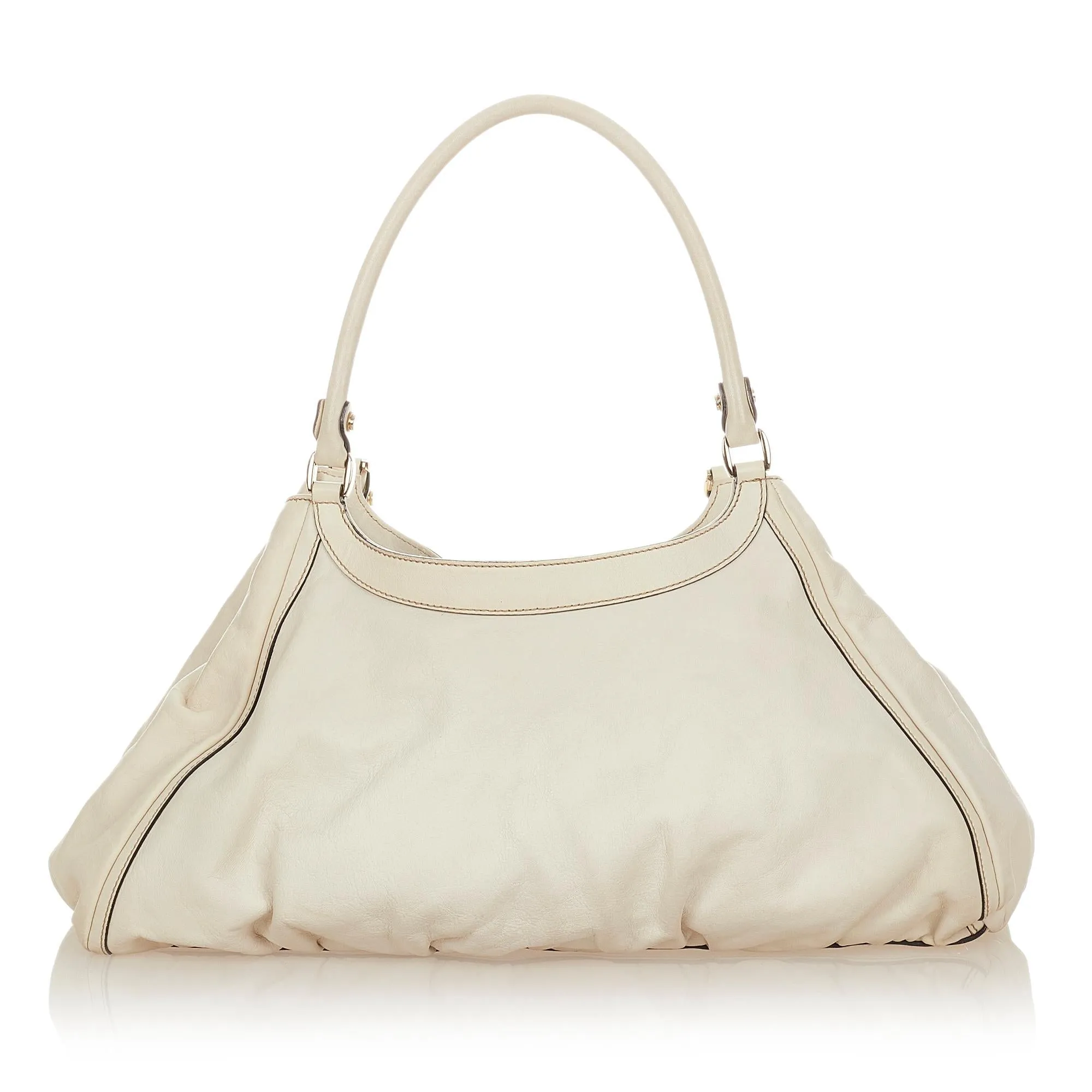 D-ring Shoulder Gucci Abbey Leather Bag Chic (SHG-25133) Heavy-duty