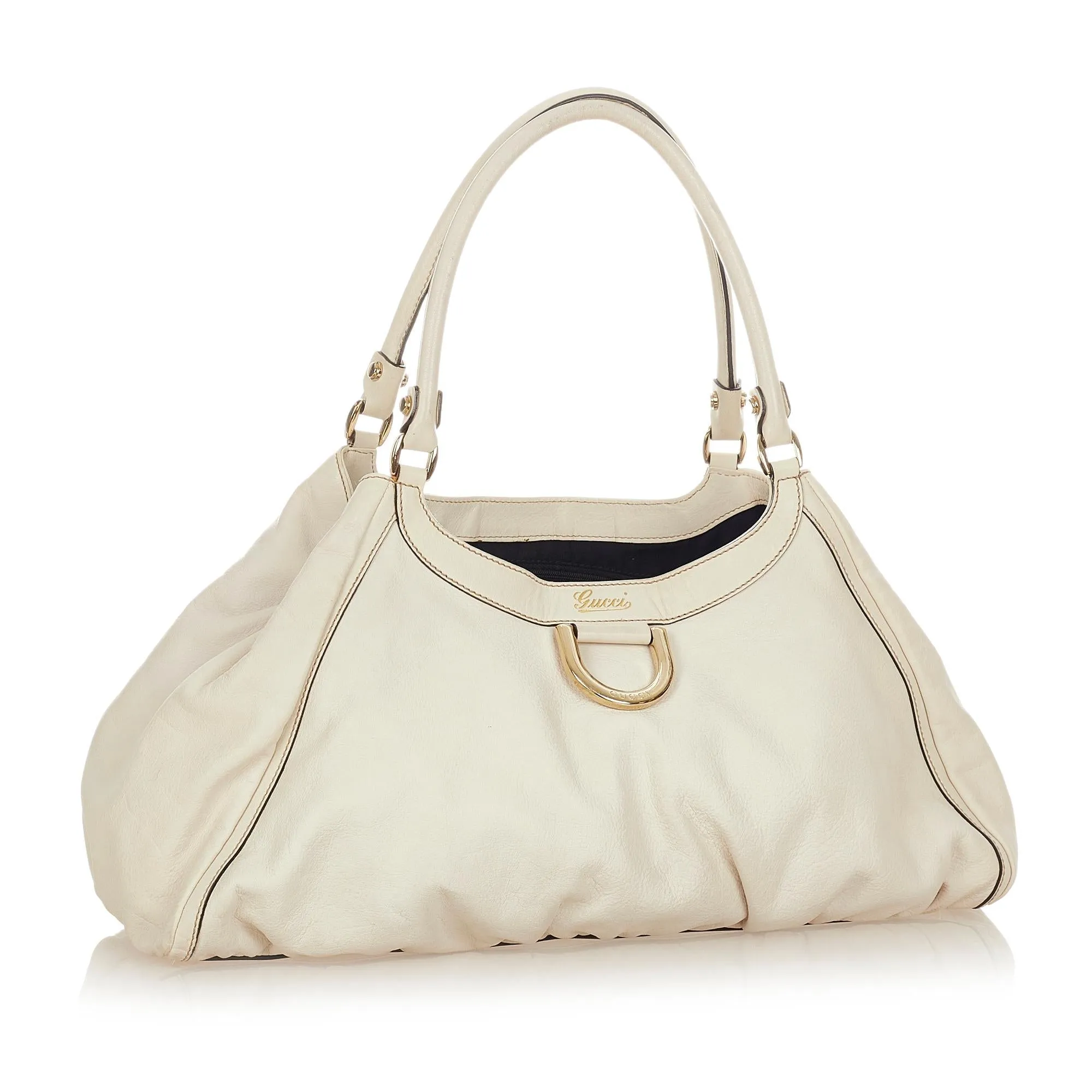 D-ring Shoulder Gucci Abbey Leather Bag Chic (SHG-25133) Heavy-duty