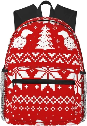 Dachshunds Christmas Sweater Pattern Lightweight Packable Backpack Travel Casual Hiking Daypack Foldable Backpack For Men Women