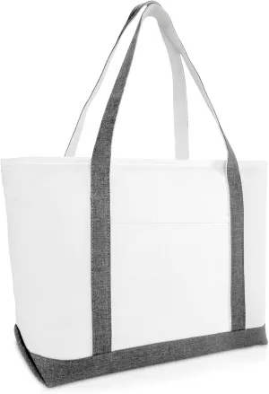 DALIX 23" Premium 24 oz. Cotton Canvas Shopping Tote Bag