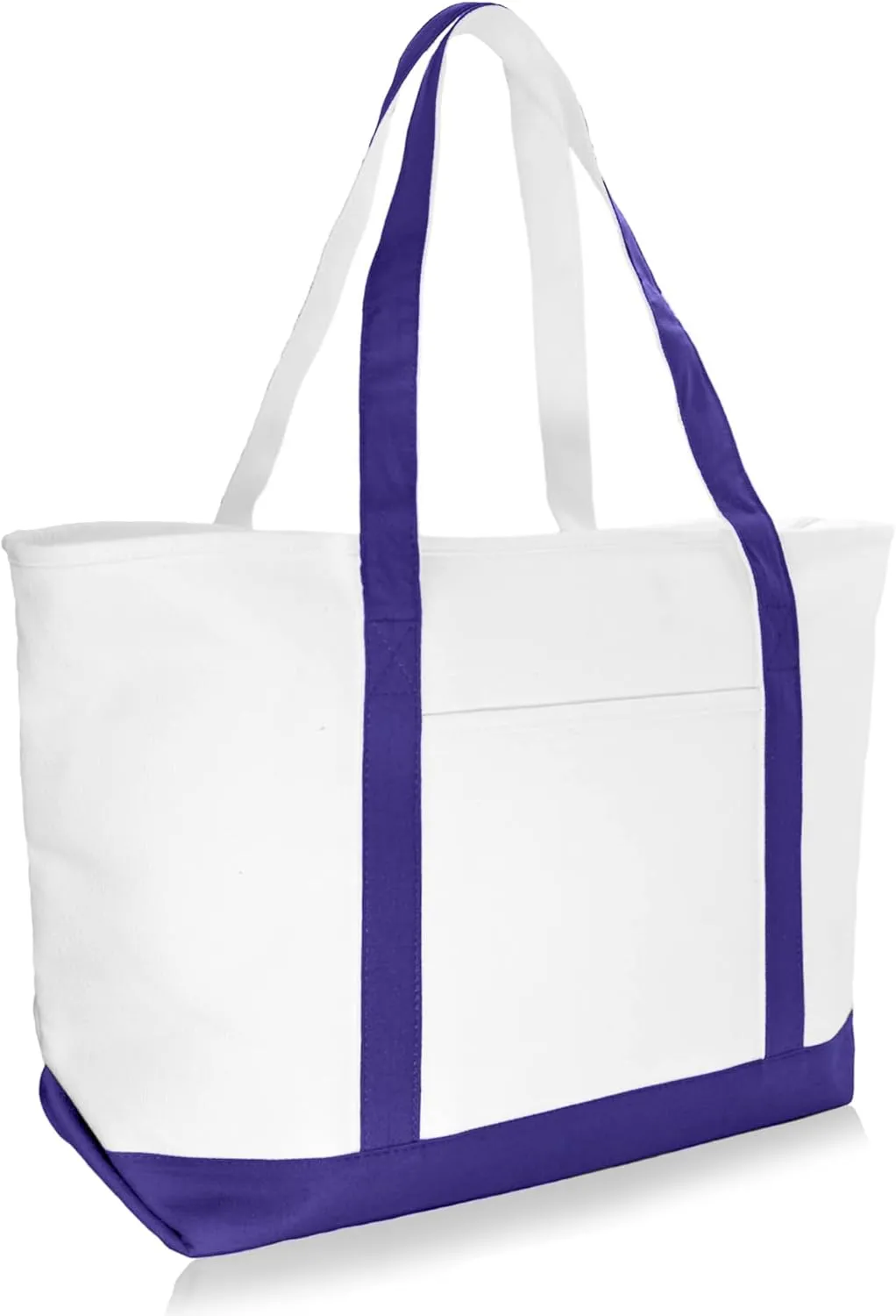 DALIX 23" Premium 24 oz. Cotton Canvas Shopping Tote Bag
