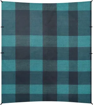 Darkcyan Buffalo Plaid Check Tartan Scotland Beach Tent UPF50  Protection Lightweight Portable Sun Shelter with Sand Shovel for Camping, Picnics, Backyard