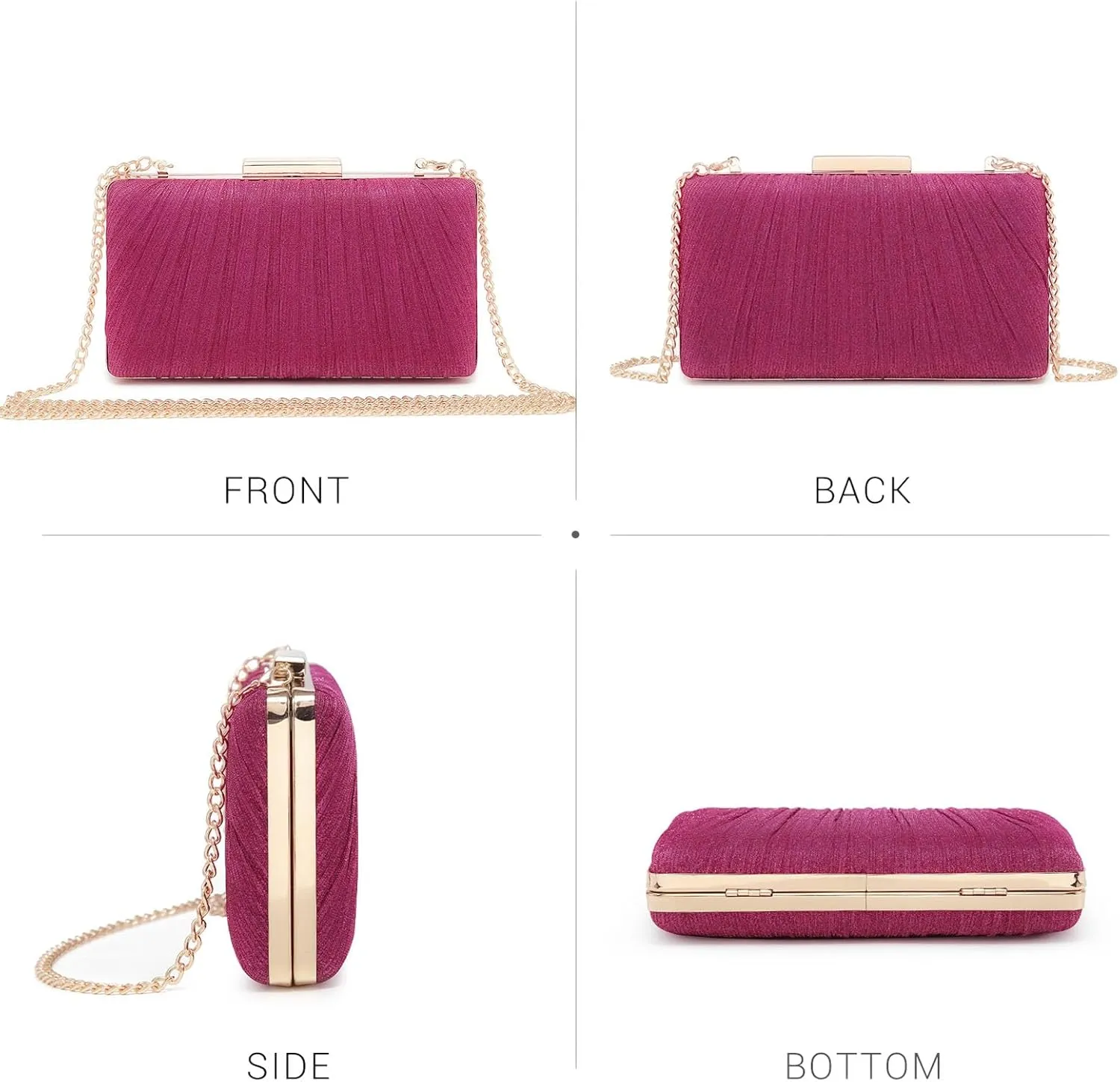 Dasein Women Evening Purses Clutch Bags Formal Party Clutches Wedding Purses Cocktail Prom Handbags