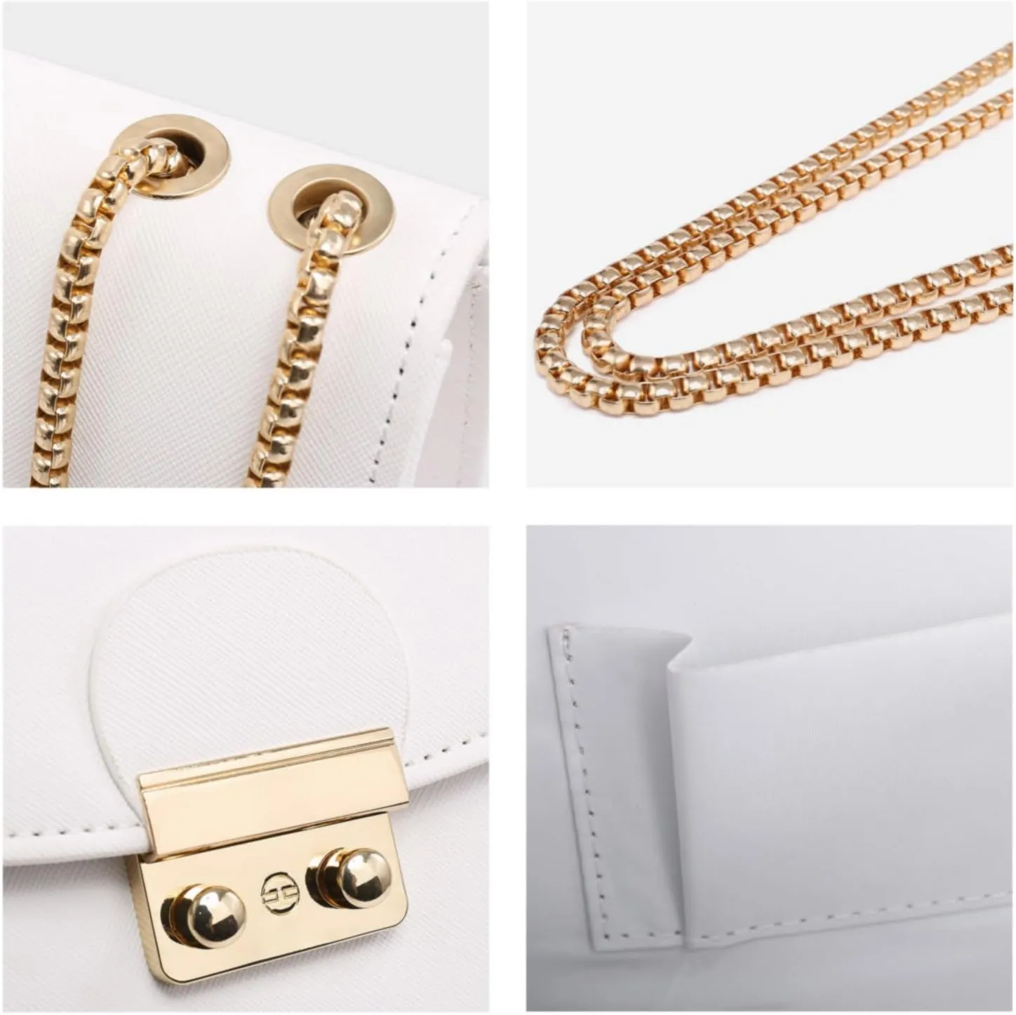Dasein Women Small Crossbody Bag Designer Evening Bag Clutch Purse Handbag for Wedding/Prom/Party with Double Chain Strap