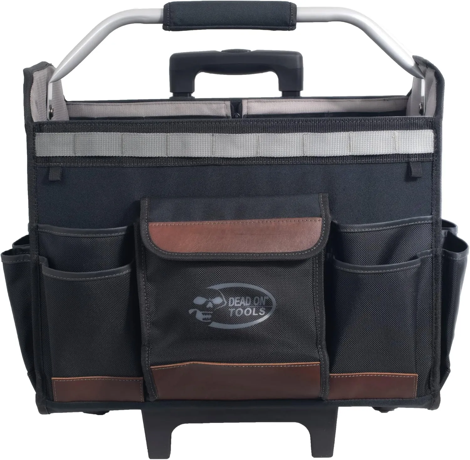 Dead On Tools Roller 18 in. Rolling Tool Tote with Extended Handle, Black, One Size