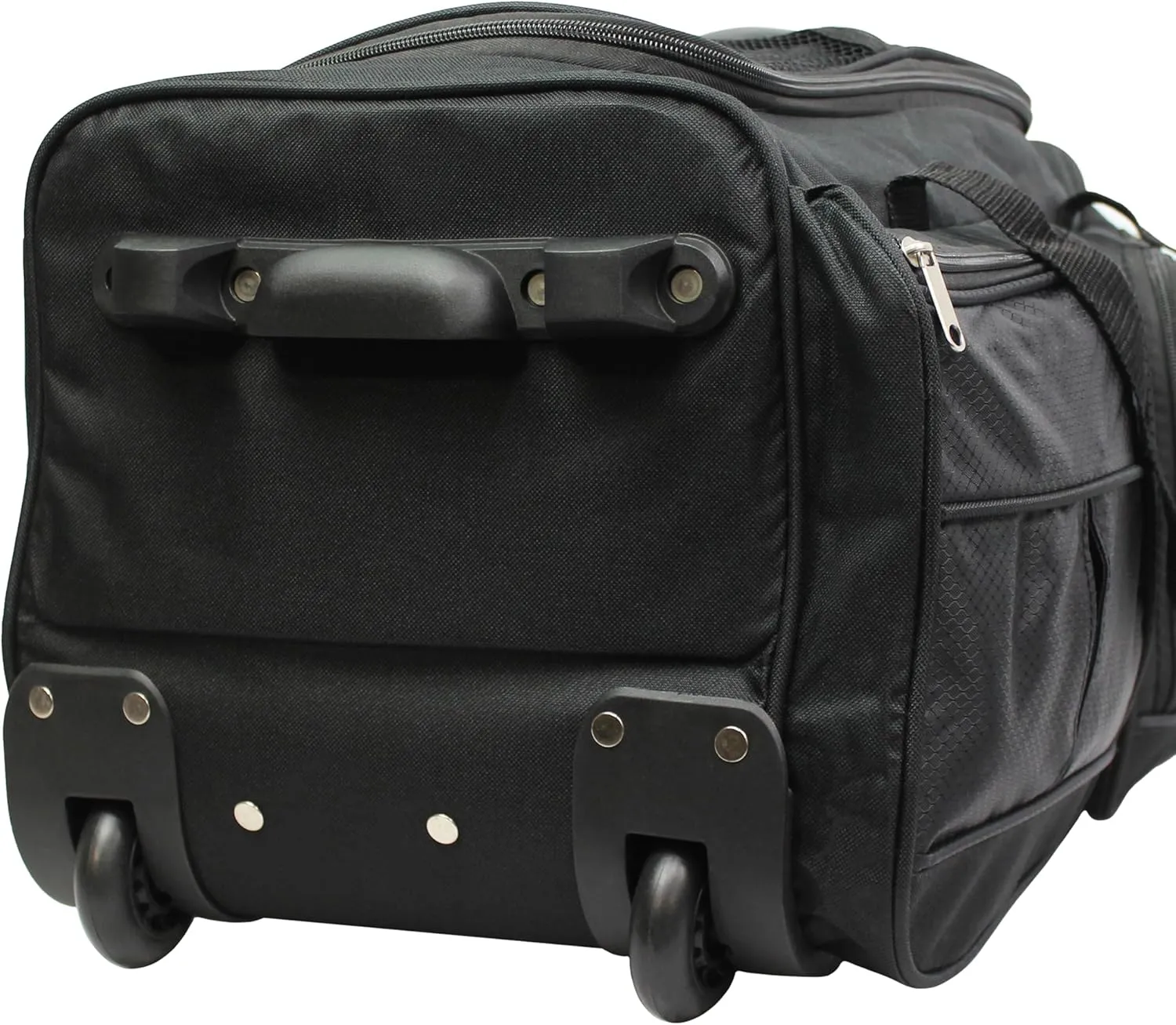 Dejuno 28-Inch Rolling Duffle Bag, Black, Large