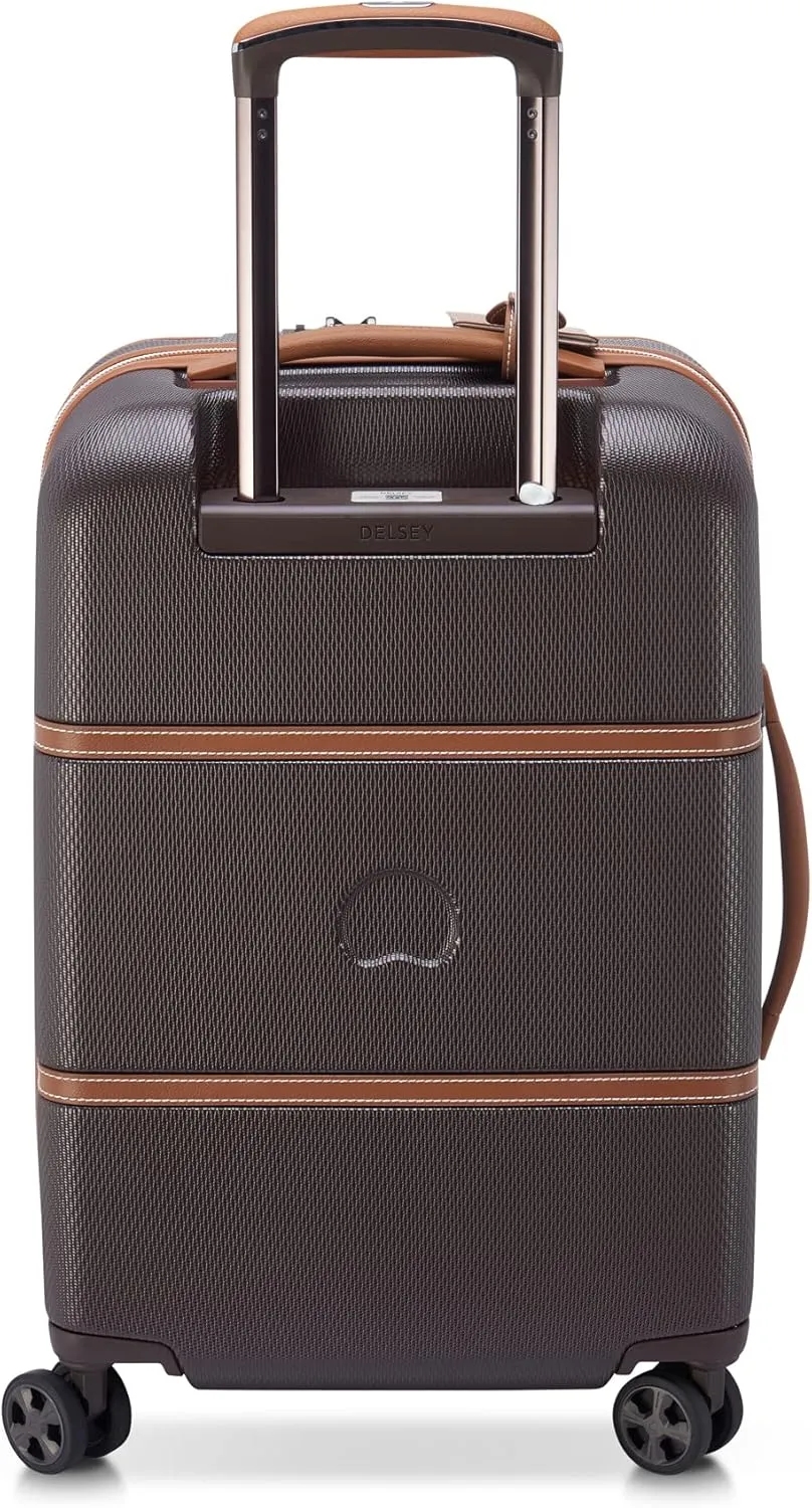 DELSEY PARIS Chatelet Air 2.0 Hardside Luggage with Spinner Wheels, Chocolate Brown, Carry on 20 Inch