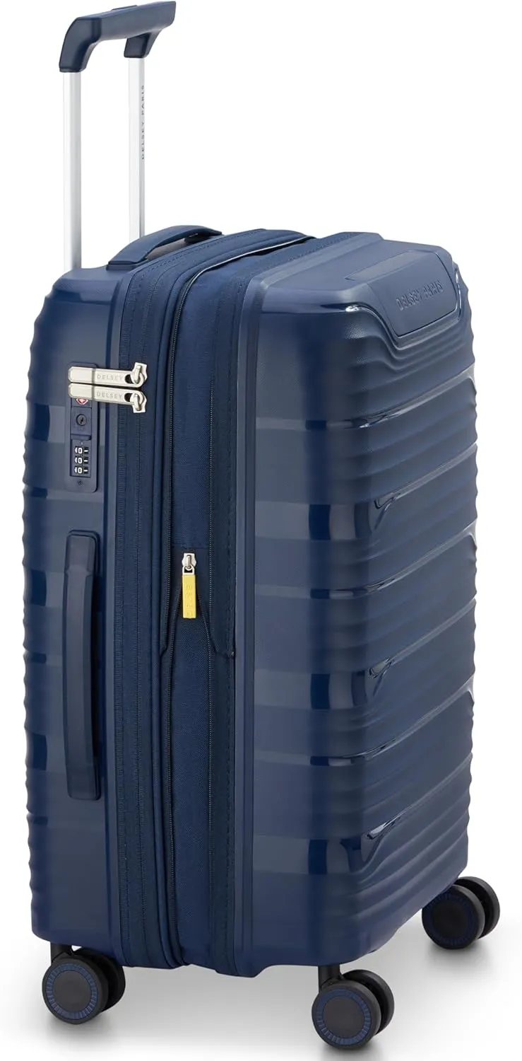 DELSEY Paris Dune Hardside Expandable Luggage with Spinner Wheels, Navy Blue, Carry On 21 Inch