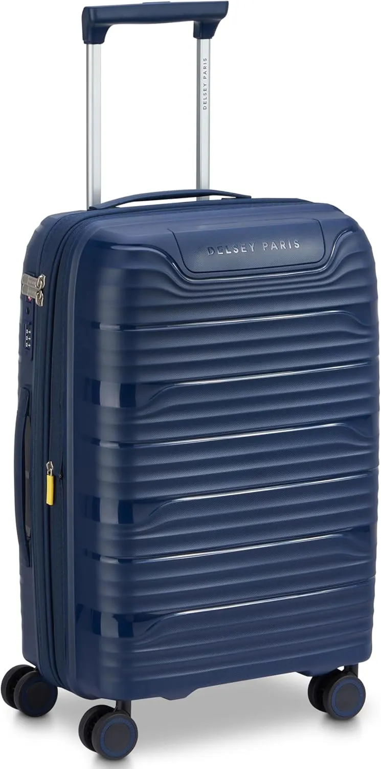 DELSEY Paris Dune Hardside Expandable Luggage with Spinner Wheels, Navy Blue, Carry On 21 Inch