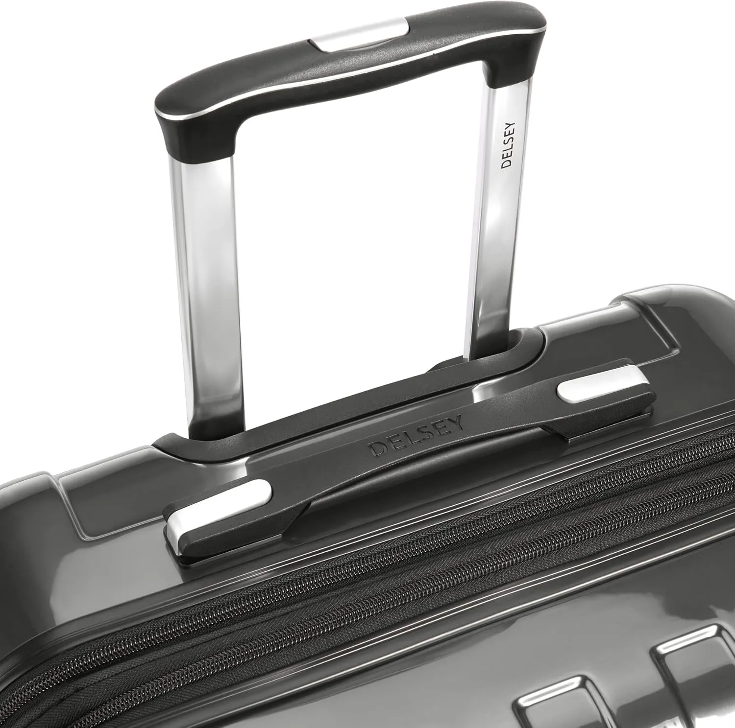 DELSEY PARIS Helium Aero Hardside Expandable Luggage with Spinner Wheels, Brushed Charcoal, Carry-On 21 Inch