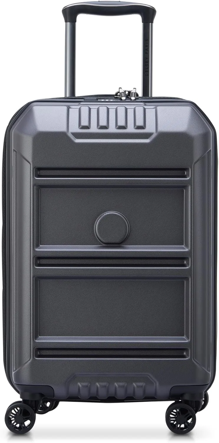DELSEY PARIS Rempart Hardside Expandable Luggage with Spinner Wheels, Anthracite, Carry-On 19 Inch