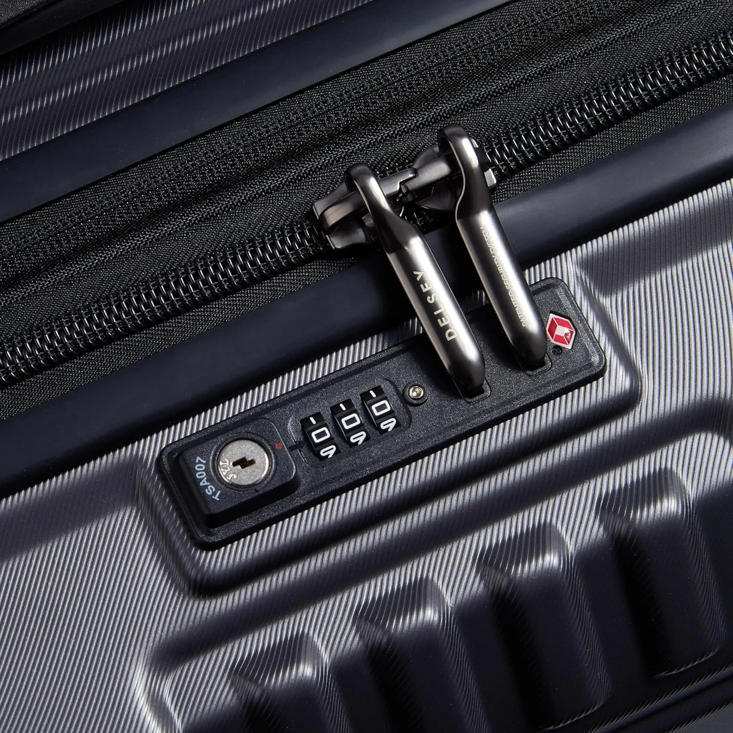 DELSEY PARIS Rempart Hardside Expandable Luggage with Spinner Wheels, Anthracite, Carry-On 19 Inch