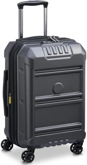 DELSEY PARIS Rempart Hardside Expandable Luggage with Spinner Wheels, Anthracite, Carry-On 19 Inch