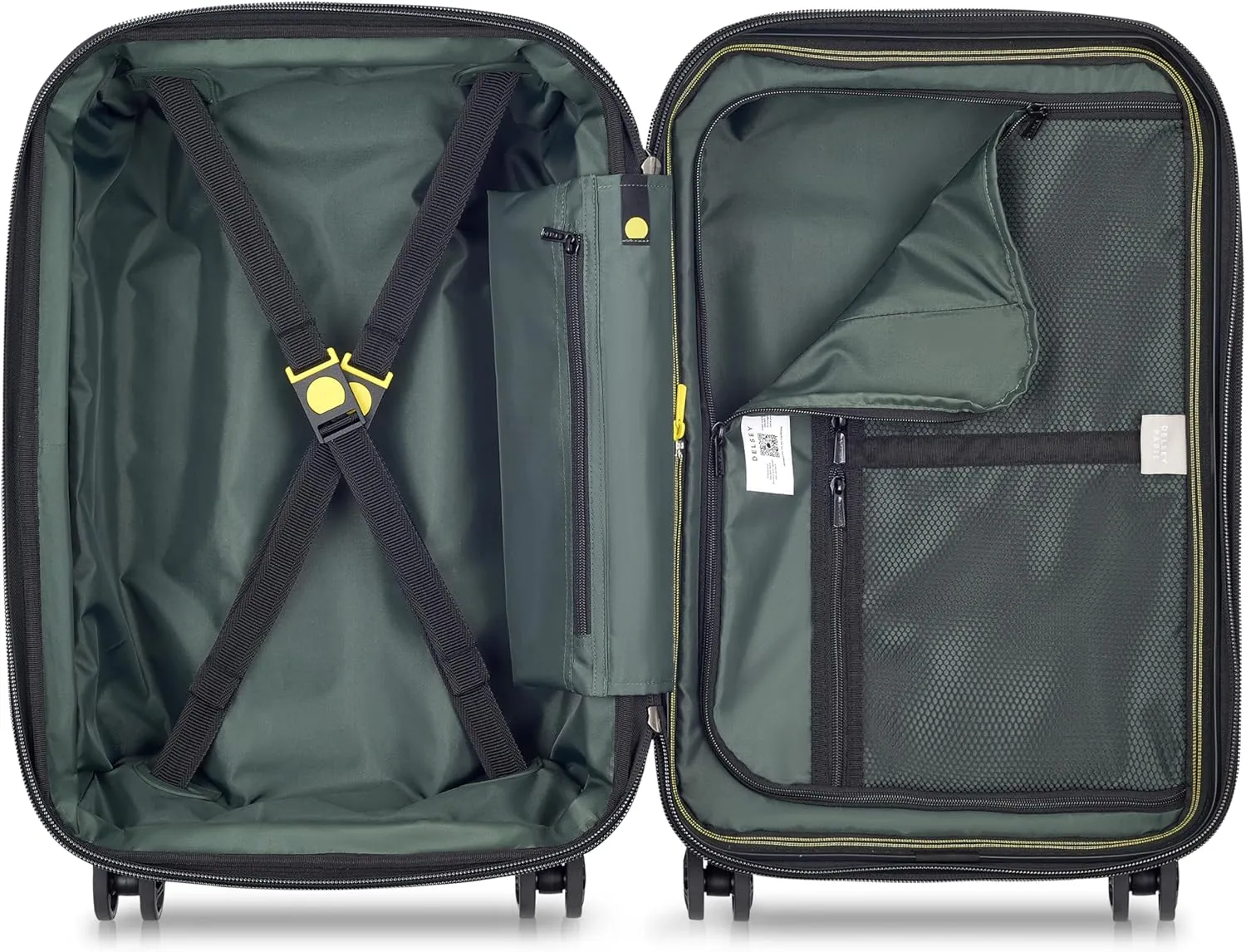 DELSEY PARIS Rempart Hardside Expandable Luggage with Spinner Wheels, Anthracite, Carry-On 19 Inch