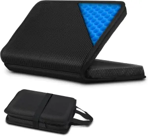 Demine Gel Travel Seat Cushion – Portable Airplane & Stadium Cushion – Gel Grid Design for Ultimate Comfort – Foldable Cushions for Commute, Airplanes, Camping, Bleachers