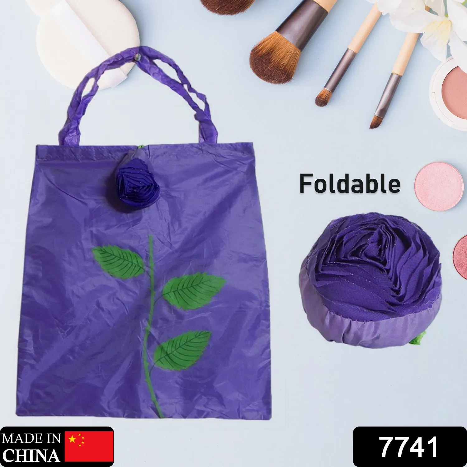 Design): Eco-Friendly Reusable, (1 Pc) Super sale Bag Now or never (Rose Nylon Foldable Shopping