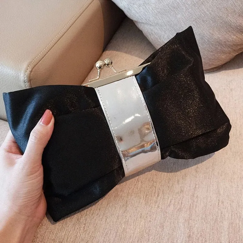 Diamond Elegant Bow Party Clutch Purse