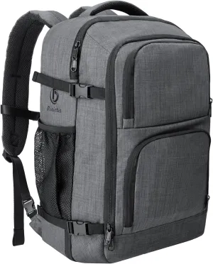Dinictis 40L Travel Backpack Carry on Flight Approved, Backpack Suitcase for Travel, Personal Item Travel Bag fits 17 inch Laptop- Dark Grey