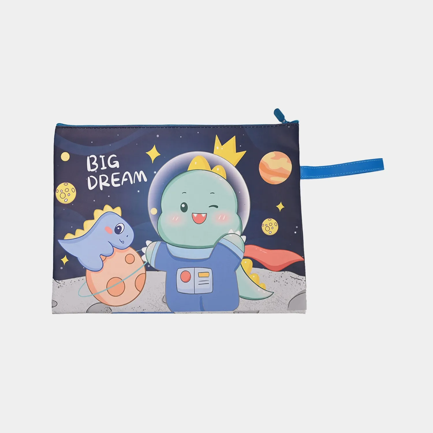 Dino Print Zipper File Folder Bag | A4