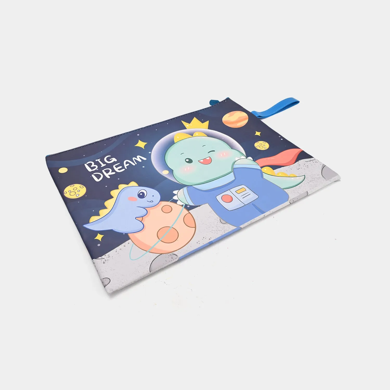 Dino Print Zipper File Folder Bag | A4