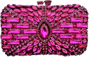 DJBM Women Dazzling Crystal Clutch Handbag Sparkling Deluxe Rhinestone Crossbody Purse for Wedding Party Prom