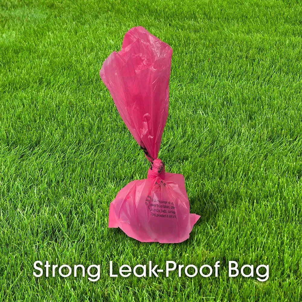 Dog Poop Bags | Strong, Leak Proof Dog Waste Bags | 9 x14 Inches, 140 Assorted Color Bags, Rainbow, (Model: 3203940044)