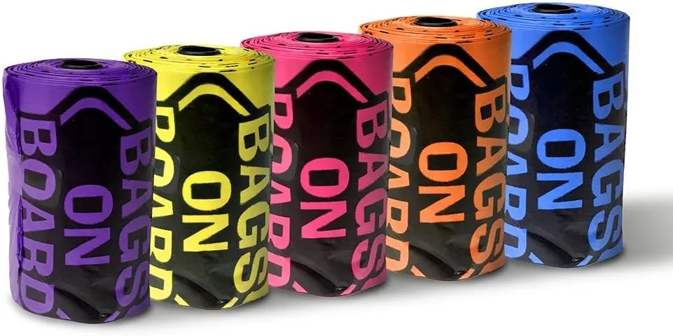 Dog Poop Bags | Strong, Leak Proof Dog Waste Bags | 9 x14 Inches, 140 Assorted Color Bags, Rainbow, (Model: 3203940044)