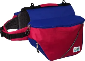Doggles Dog Backpack, Medium, Red/Blue