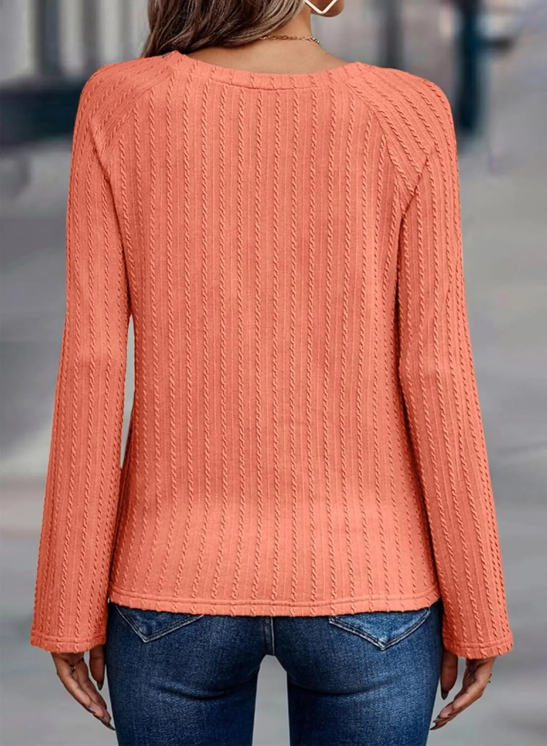 Dokotoo Womens Tops Long Sleeve Lightweight Shirts 2025 Fall Fashion Trendy Tops Crewneck Casual Knit Basic Tee