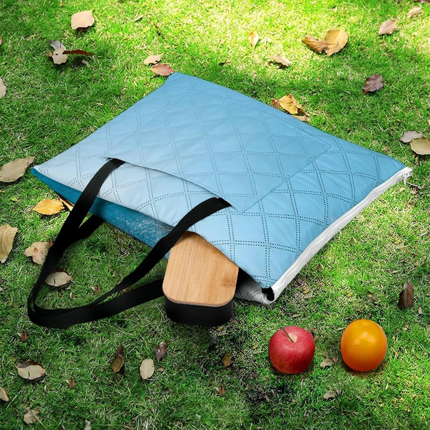 Dolphins Jumping on The Water Picnic Blanket with Carry Strap Foldable Lightweight Waterproof Sand Mat for Outdoor Camping Summer Beach Mat200x200cm