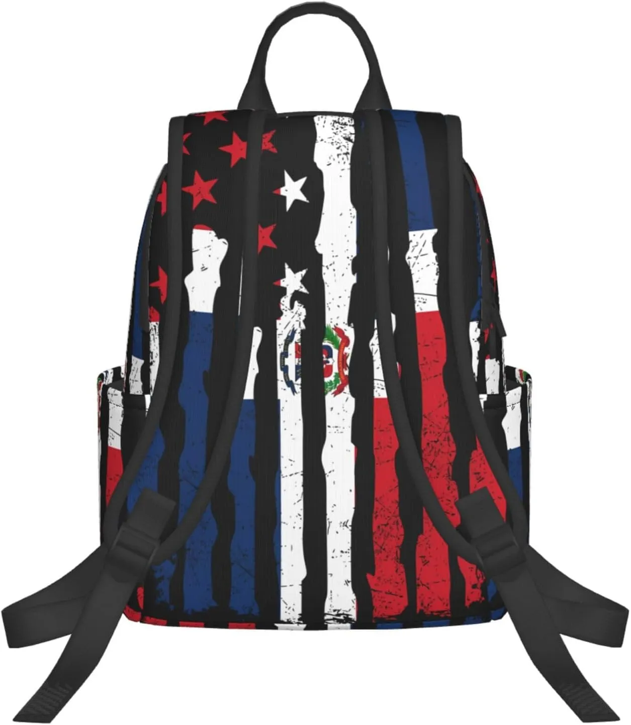 Dominican Roots American Pride Flag Casual Backpacks Large Capacity Laptop Backpack Sports Fitness Rucksack Travel Carry-On Daypack Work Bag for Outdoor Camping