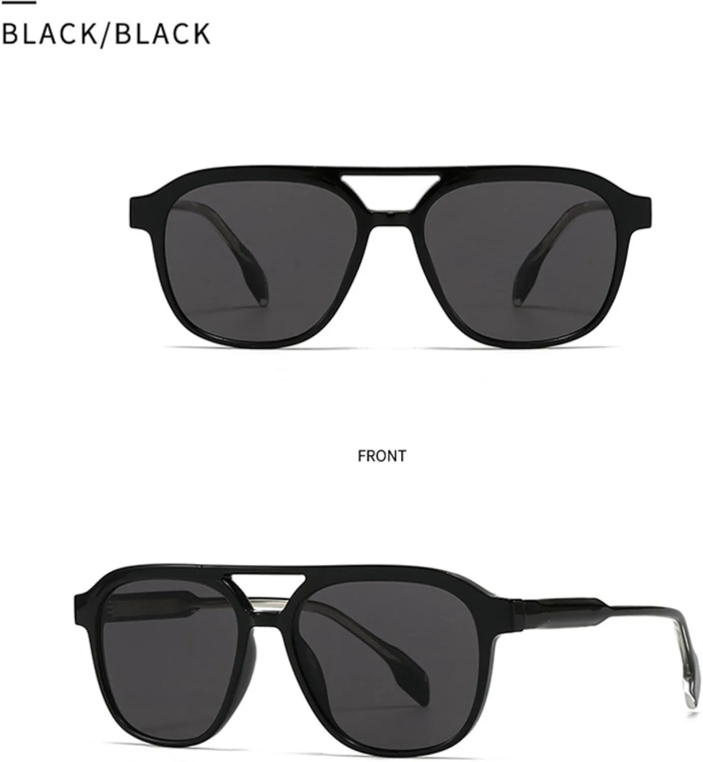 Double Bridges Women Luxury Retro Men Gradient Shades Uv400 Sun Glasses