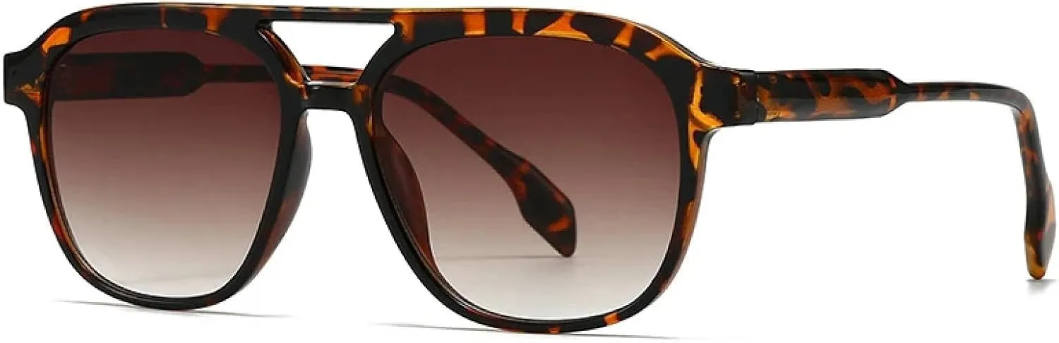Double Bridges Women Luxury Retro Men Gradient Shades Uv400 Sun Glasses
