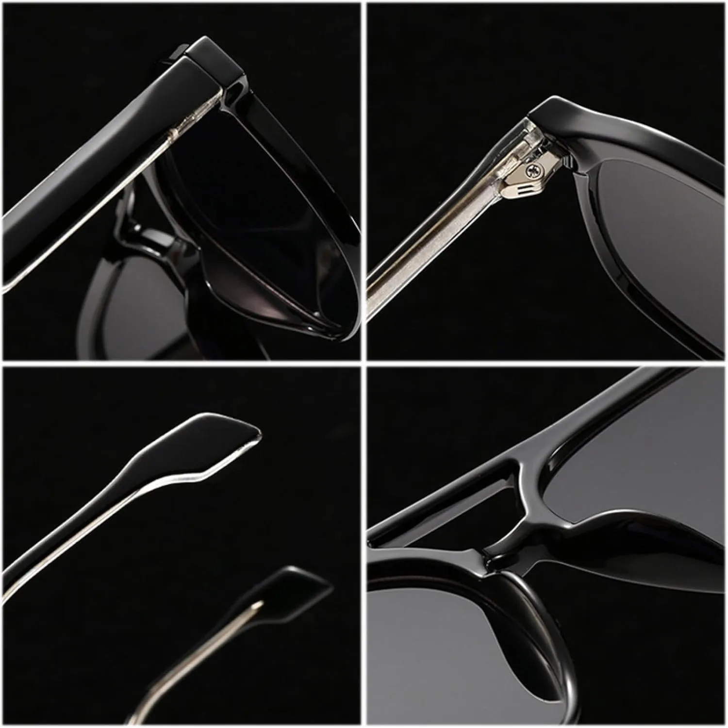 Double Bridges Women Luxury Retro Men Gradient Shades Uv400 Sun Glasses