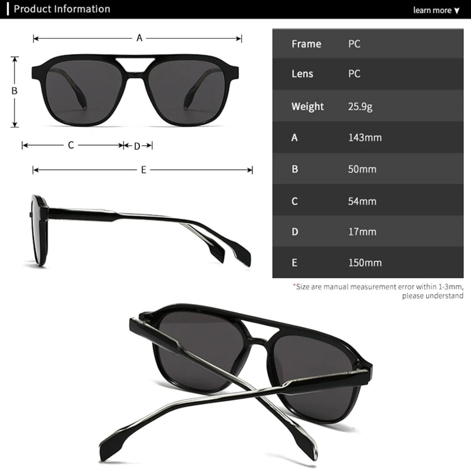 Double Bridges Women Luxury Retro Men Gradient Shades Uv400 Sun Glasses