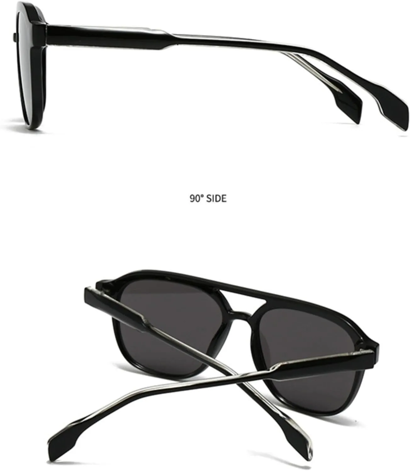 Double Bridges Women Luxury Retro Men Gradient Shades Uv400 Sun Glasses