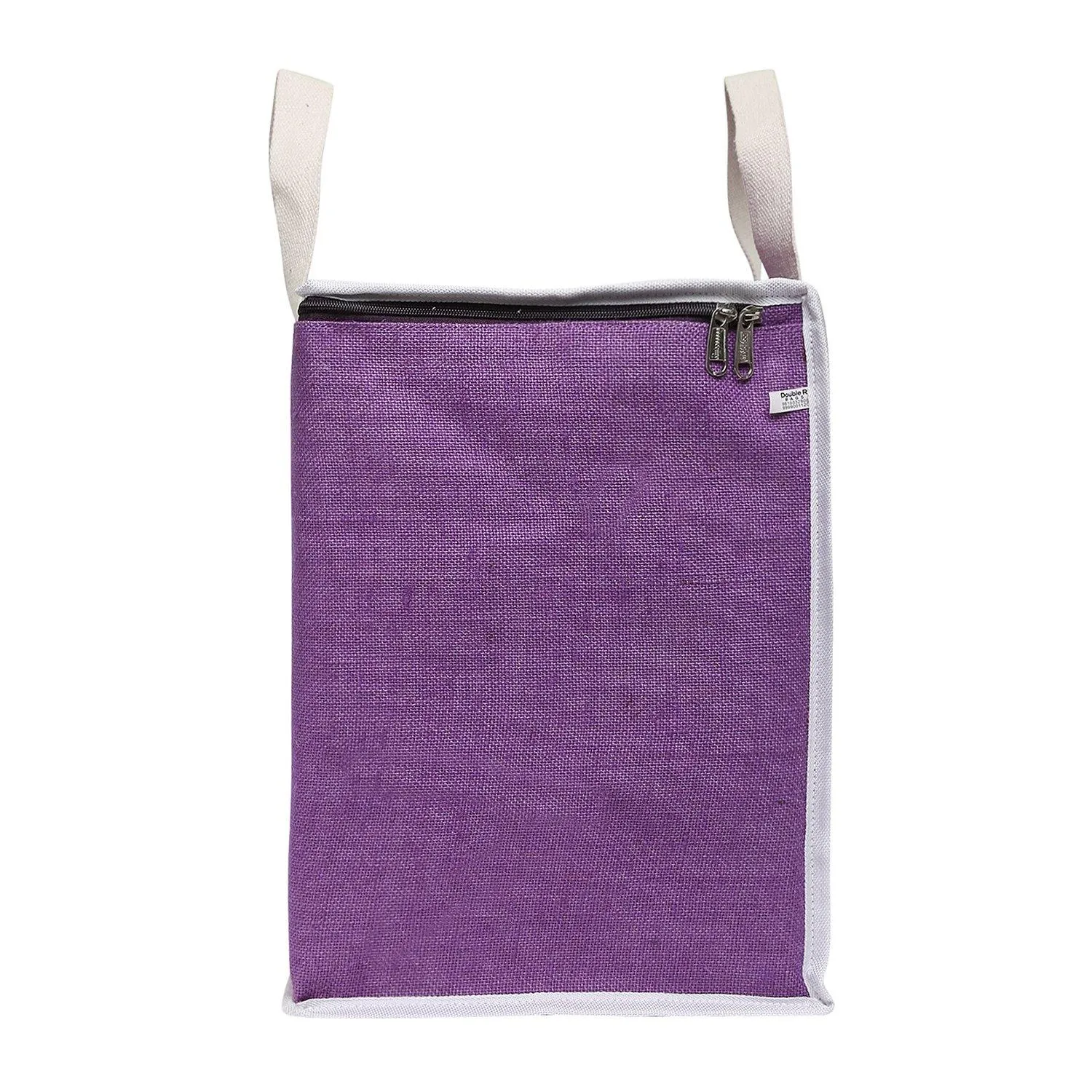 DOUBLE R BAGS Laminated Jute Shopping bags with Dual Zippers
