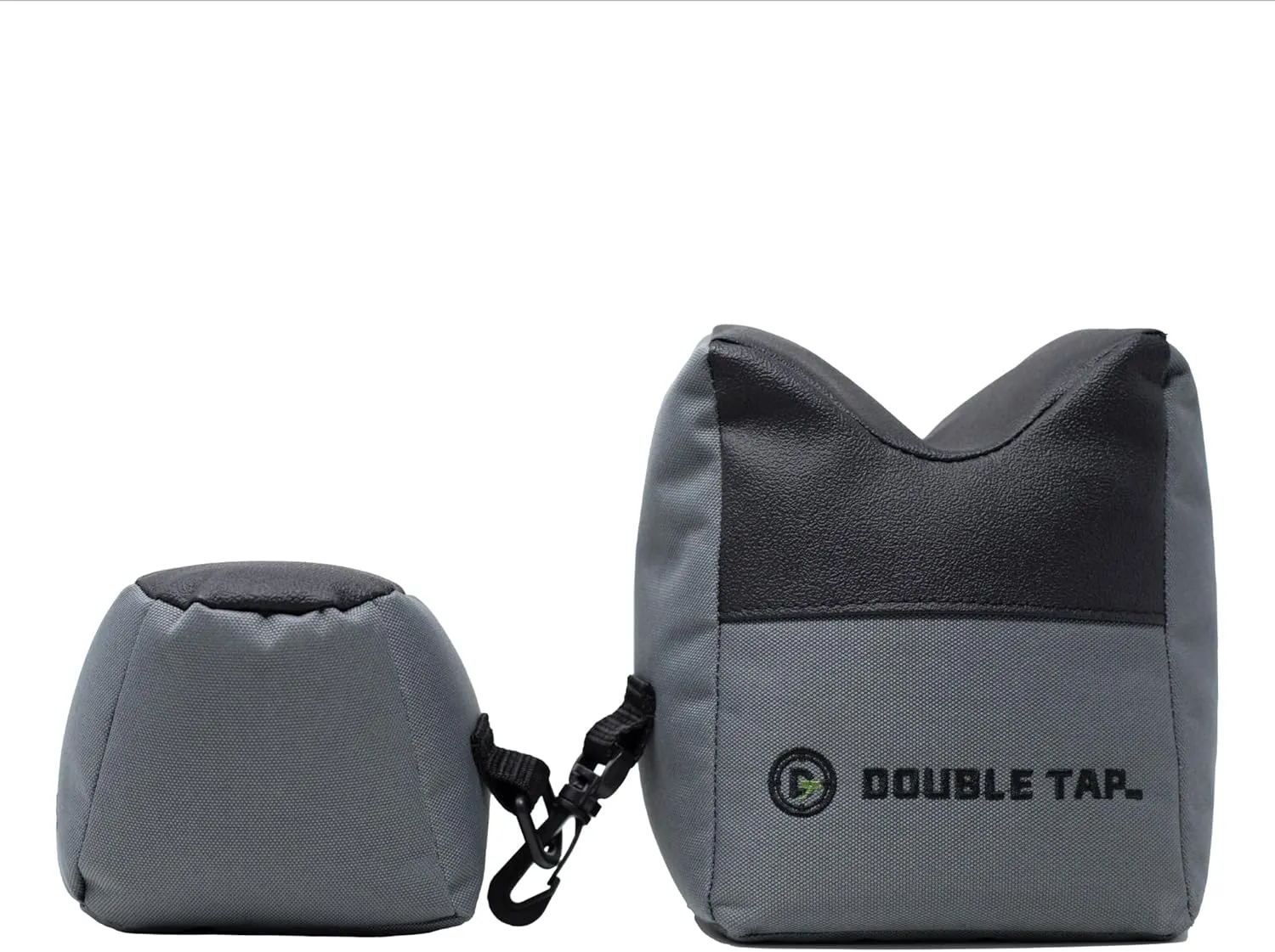 Double Tap Ind. Front & Rear Shooting Bags - Precision Rifle Rest - 600D Polyester - Adjustable Shooting Bag Set - Portable Rifle Support Bags for Hunting & Range Practice - Combo