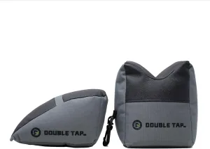 Double Tap Ind. Front & Rear Shooting Bags - Precision Rifle Rest - 600D Polyester - Adjustable Shooting Bag Set - Portable Rifle Support Bags for Hunting & Range Practice - Combo